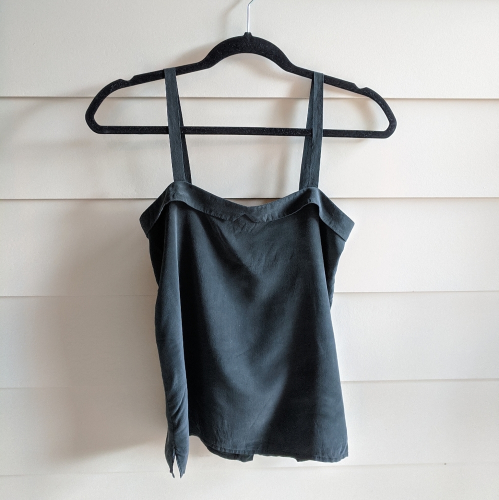 Vintage tank top with notch neckline
